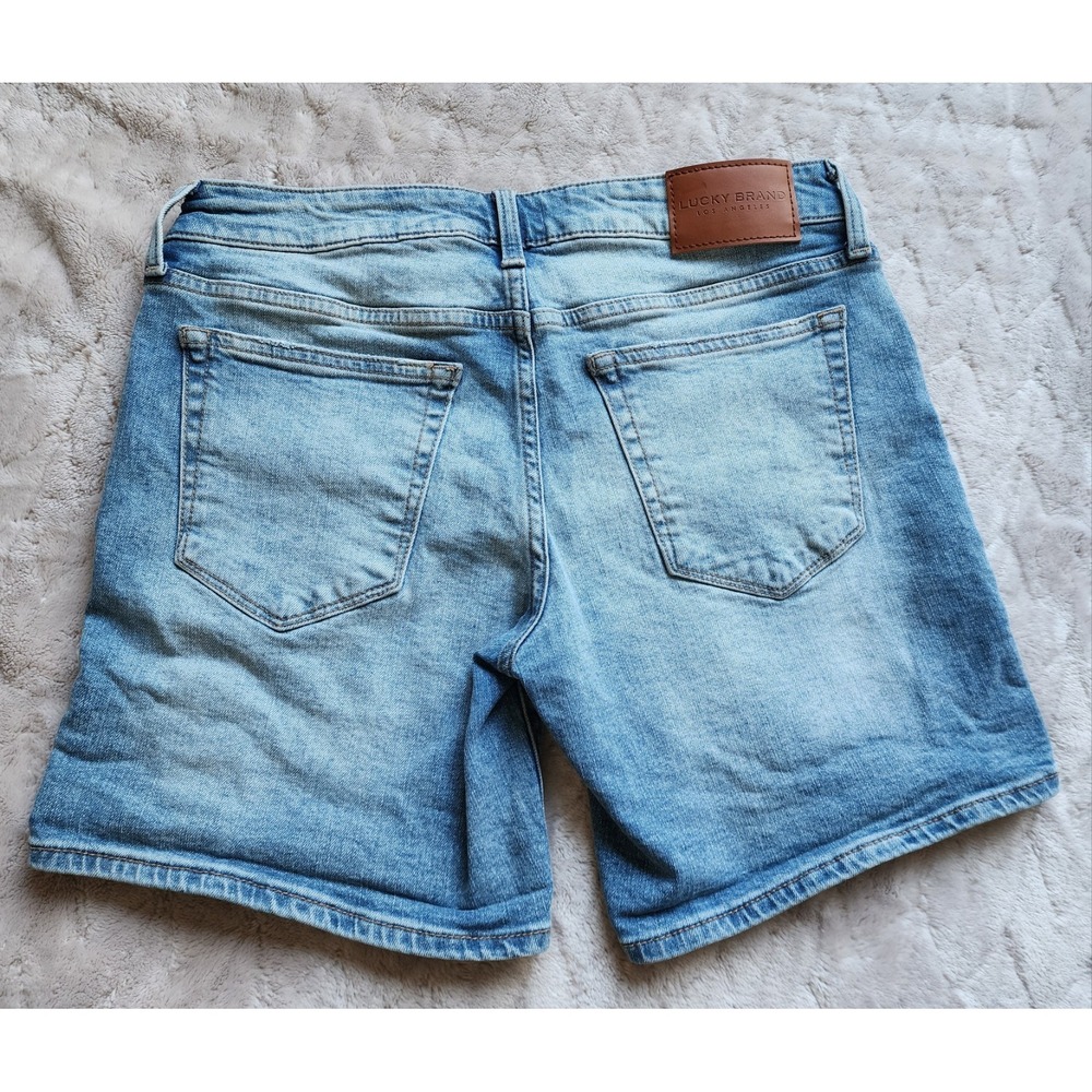Lucky Brand Womens Distressed Boyfriend Jean Shorts Blue Size 4 27 - Picture 5 of 5